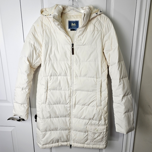Windriver long puffer jacket winter coat off white size medium - Picture 1 of 5
